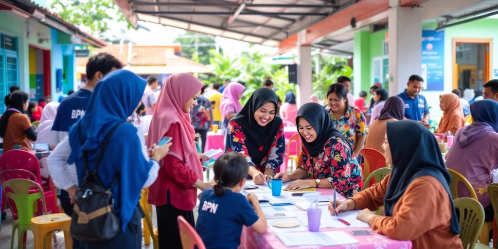 Kegiatan layanan masyarakat oleh BPN Kabupaten Pasuruan.